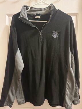 NFL Black & Gray Raiders Quarter-Zip Pullover